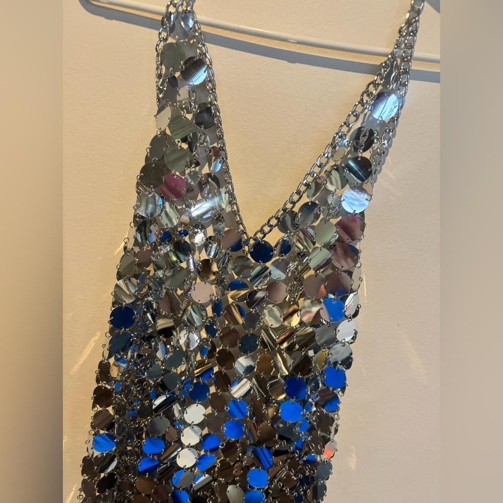 Silver Sequin Dress - Picture 3 of 6